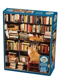Gotham Bookstore Cats - 500 Piece Puzzle