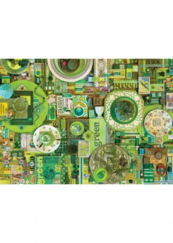 Green - 1000 Piece Puzzle -BOARDGAMES Sales cobble hill green 1000 piece puzzle 1