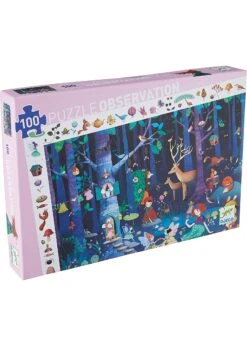 Djeco Observation Puzzle - Enchanted Forest - 100 Piece Puzzle