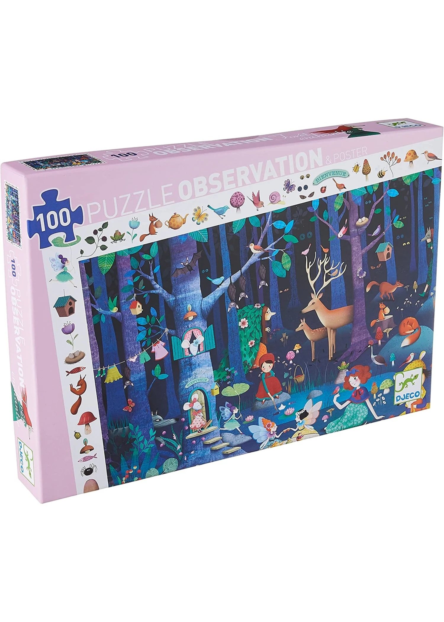 Djeco Observation Puzzle - Enchanted Forest - 100 Piece Puzzle 3 Djeco Observation Puzzle - Enchanted Forest - 100 Piece Puzzle