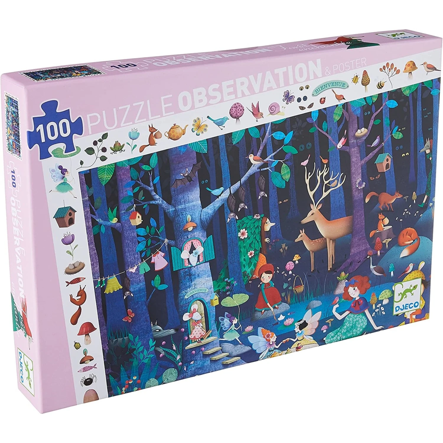 Djeco Observation Puzzle - Enchanted Forest - 100 Piece Puzzle 3 Djeco Observation Puzzle - Enchanted Forest - 100 Piece Puzzle