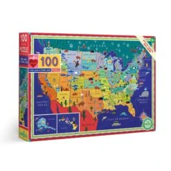 Eeboo This Land Is Your Land - 100 Piece Puzzle