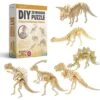 3D Wooden Puzzle 6ct - Dinosaur -BOARDGAMES Sales hands craft 3d wooden puzzle 6ct dinosaur