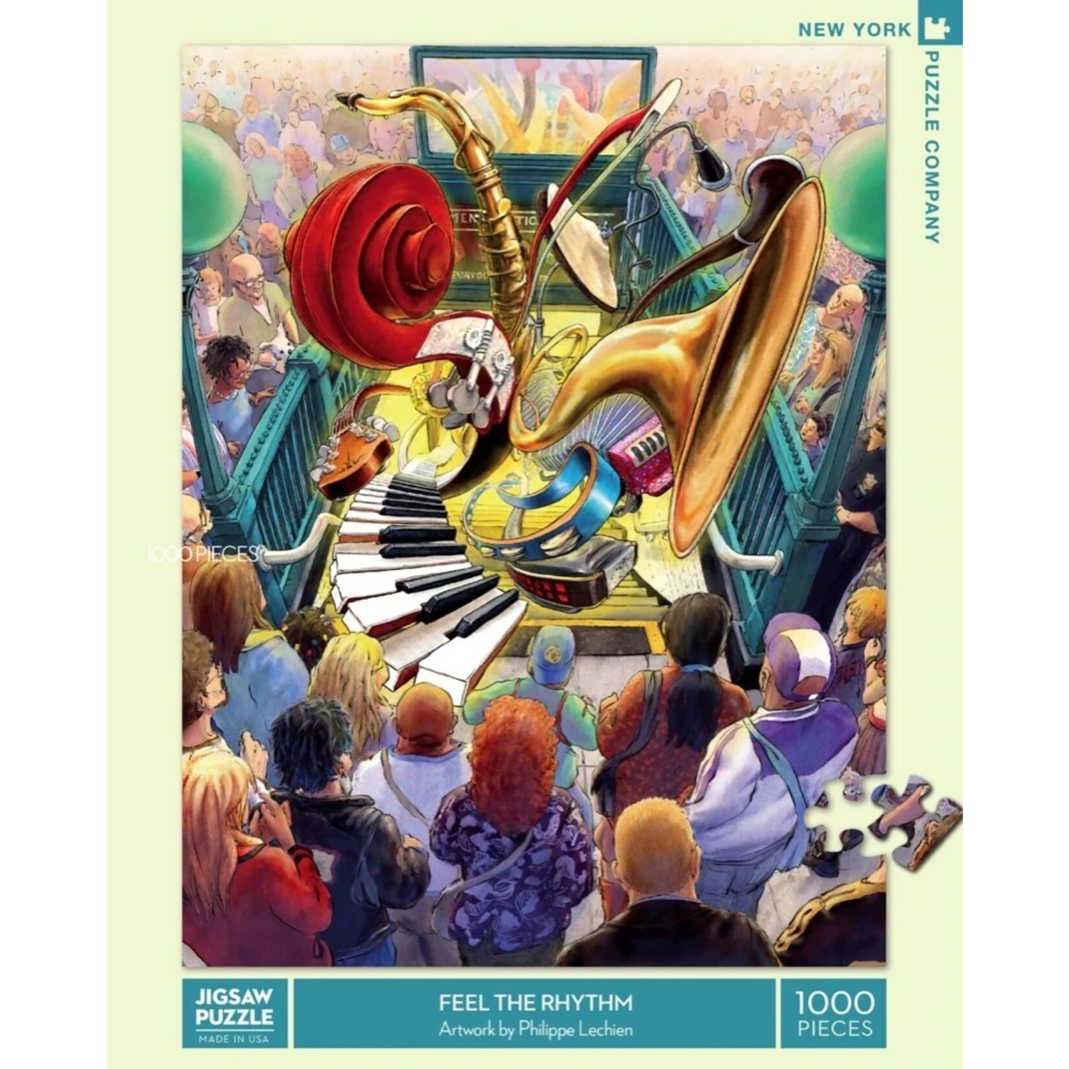 New York Puzzle Co Feel The Rhythm - 1000 Piece Puzzle 4 New York Puzzle Co Feel The Rhythm - 1000 Piece Puzzle - Image 2
