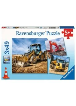 Ravensburger Diggers At Work! - 49 Piece Puzzle (3 Pack)