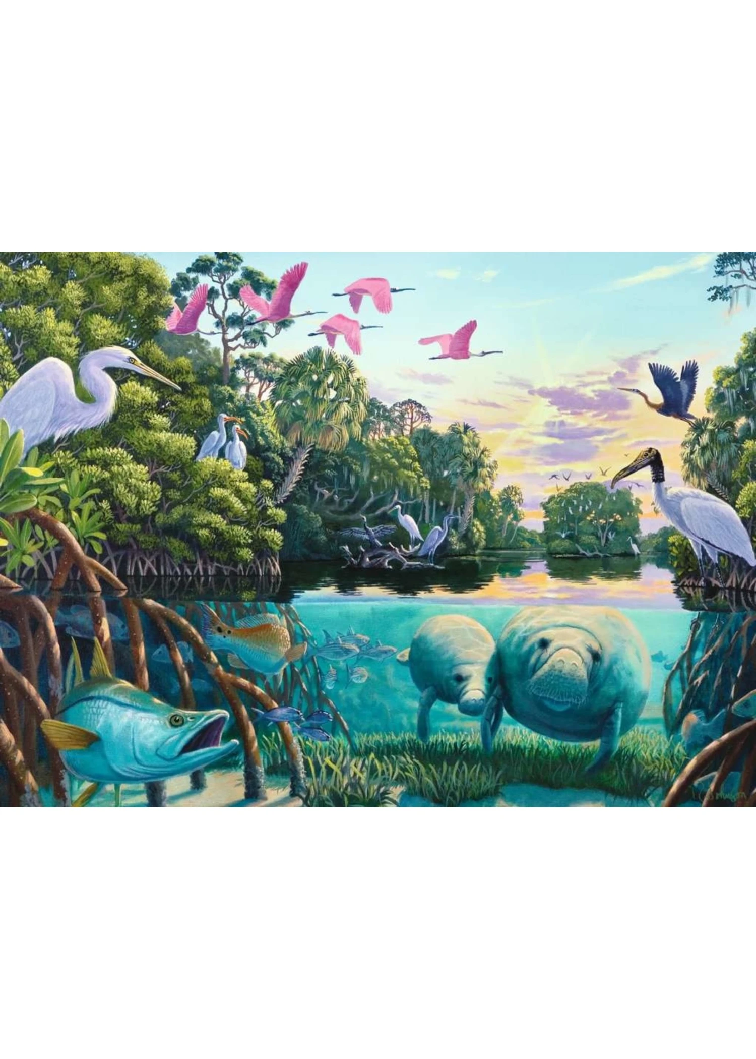 Ravensburger Manatee Moments - 500 Piece Puzzle 4 Ravensburger Manatee Moments - 500 Piece Puzzle - Image 2