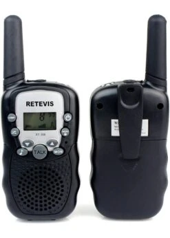 Kids Walkie Talkies With Flashlight - Black