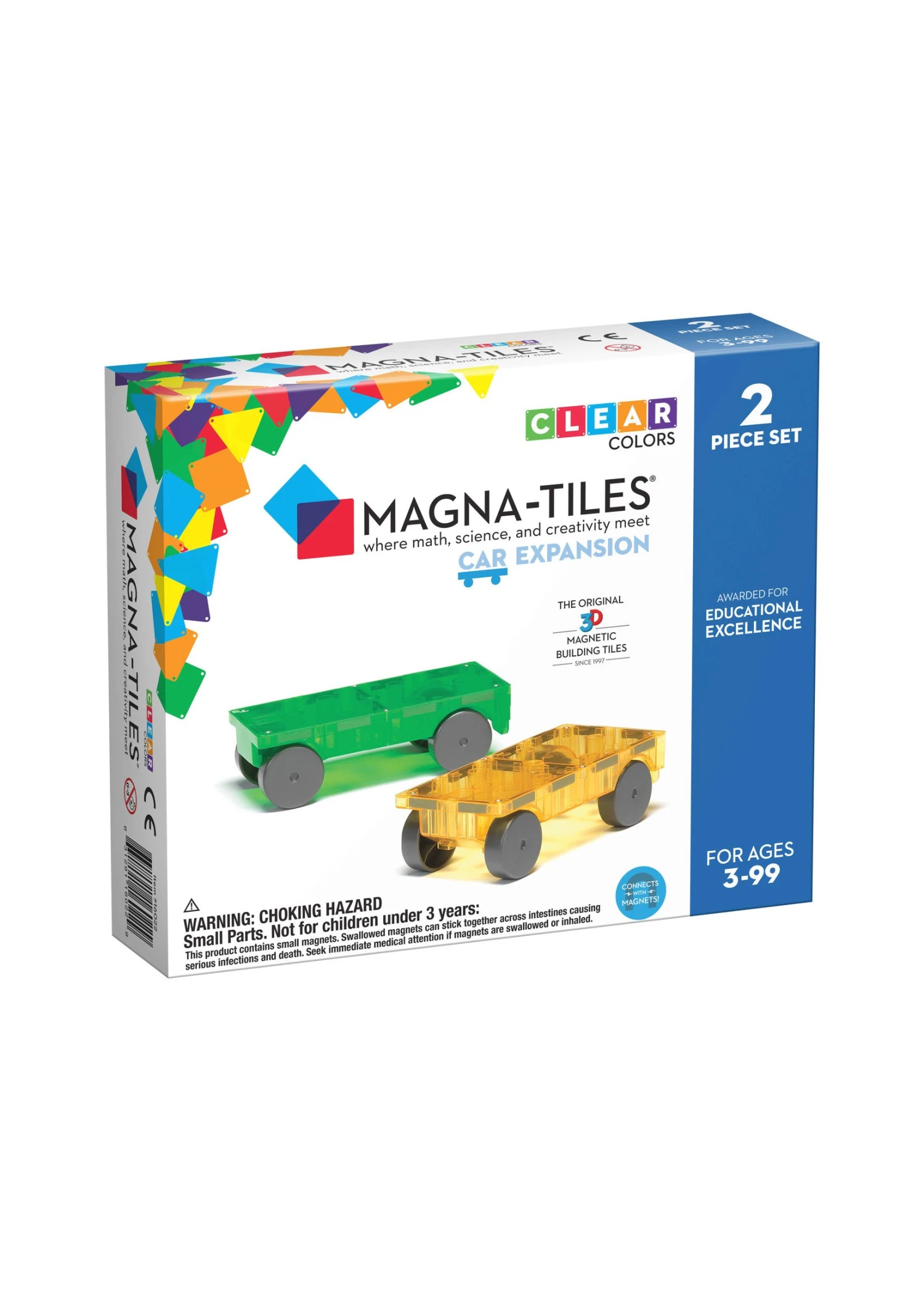 Magna-Tiles® Cars 2-Piece Expansion Set 3 Magna-Tiles® Cars 2-Piece Expansion Set