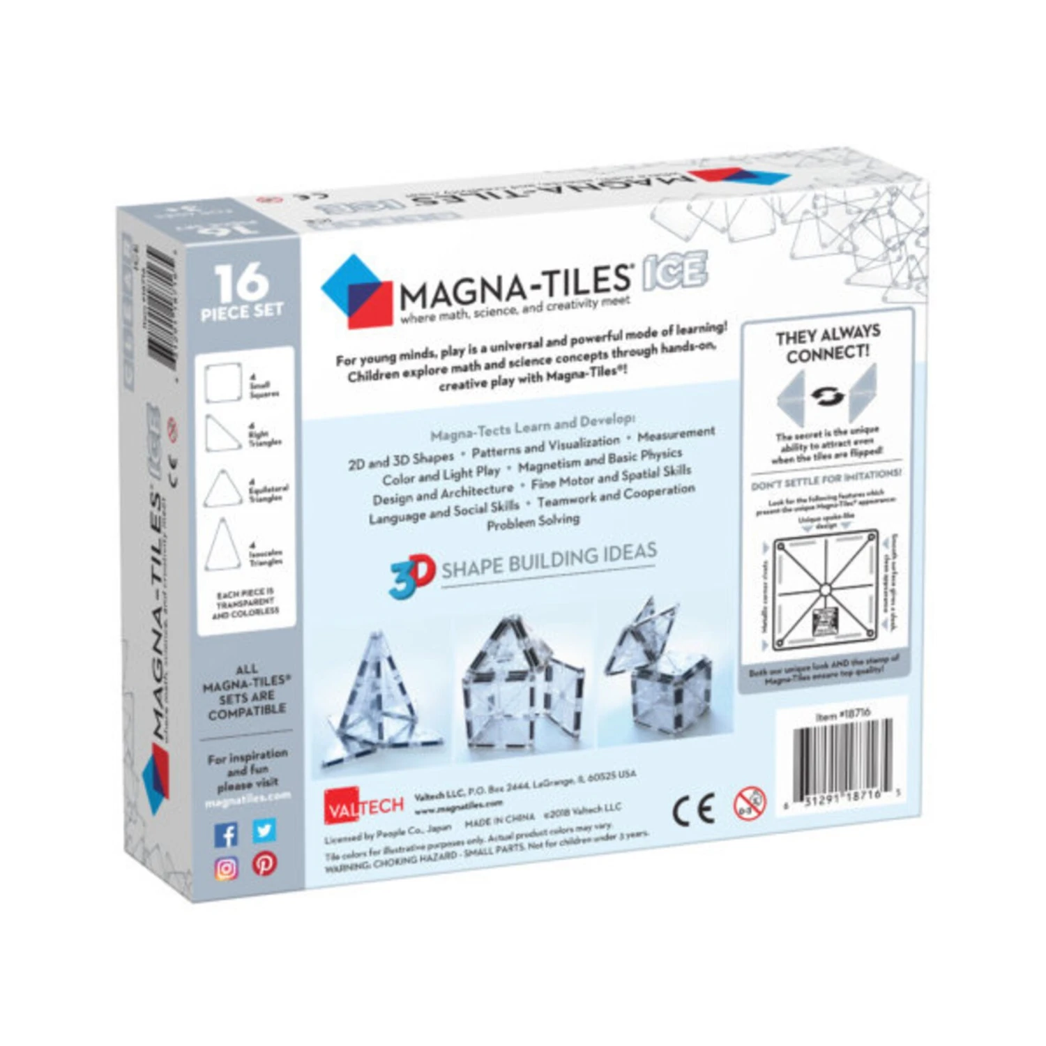 Valtech Magna-Tiles® ICE 16-Piece Set 4 Valtech Magna-Tiles® ICE 16-Piece Set - Image 2