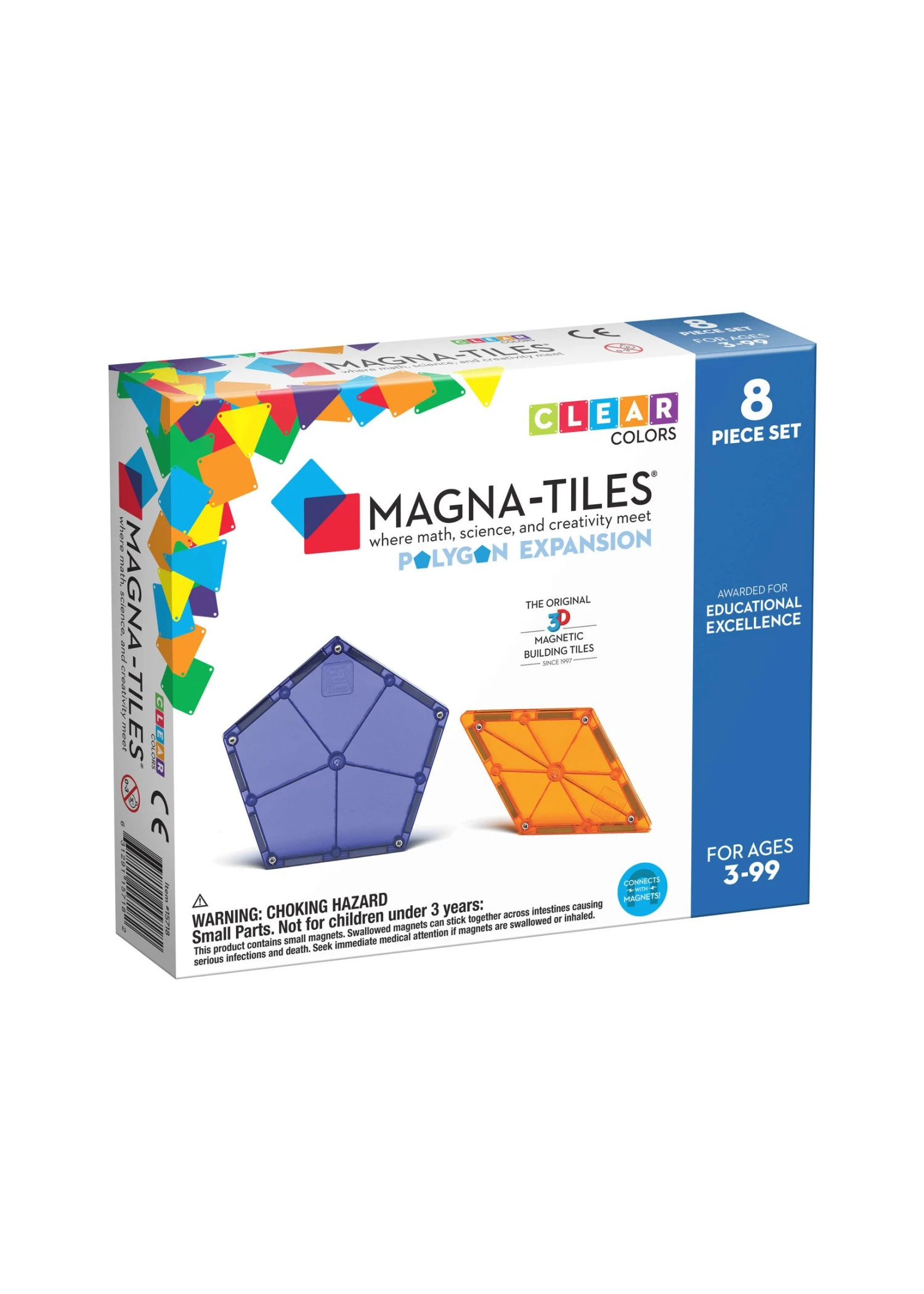 Magna-Tiles® Polygons 8-Piece Expansion Set 3 Magna-Tiles® Polygons 8-Piece Expansion Set