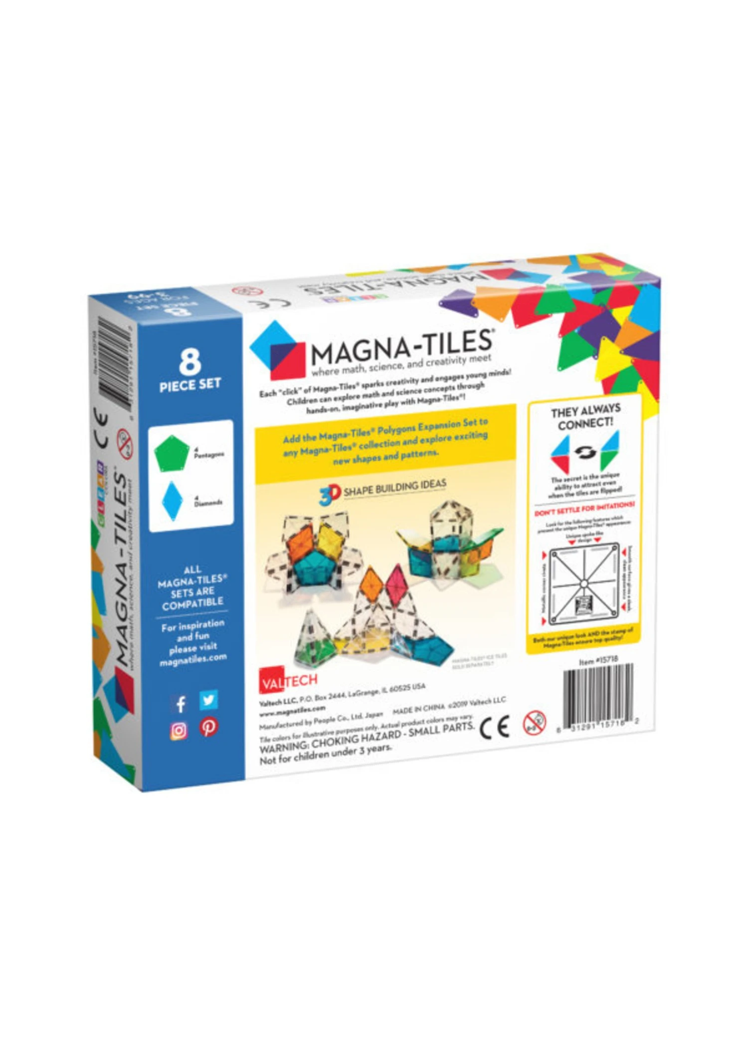 Magna-Tiles® Polygons 8-Piece Expansion Set 4 Magna-Tiles® Polygons 8-Piece Expansion Set - Image 2